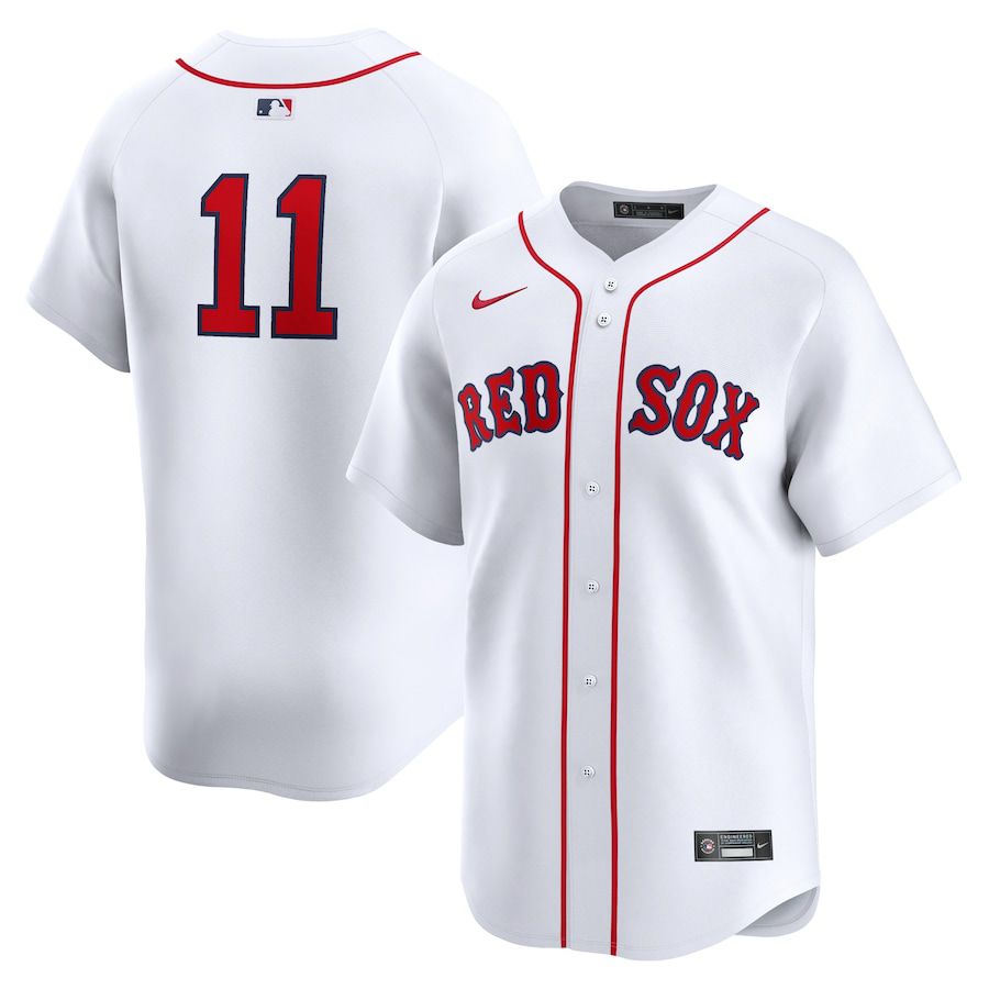 Men Boston Red Sox 11 Rafael Devers Nike White Home Limited Player MLB Jersey